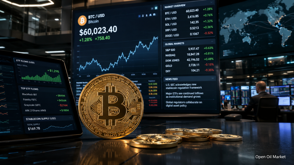 Mercado de criptomonedas 29 junio 2026: Bitcoin, ETF, stablecoins y top-10 activos digitales.