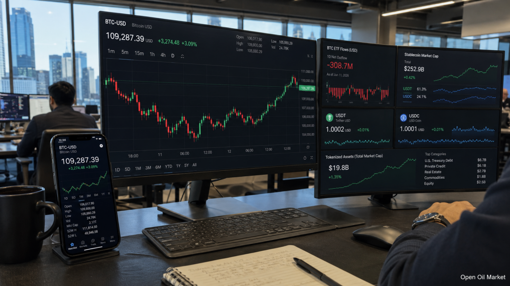 Noticias de criptomonedas 12 de junio de 2026: Bitcoin vuelve a estar en juego, ETF-otterk no rompieron el mercado, y las stablecoins cambian las reglas de inversión.