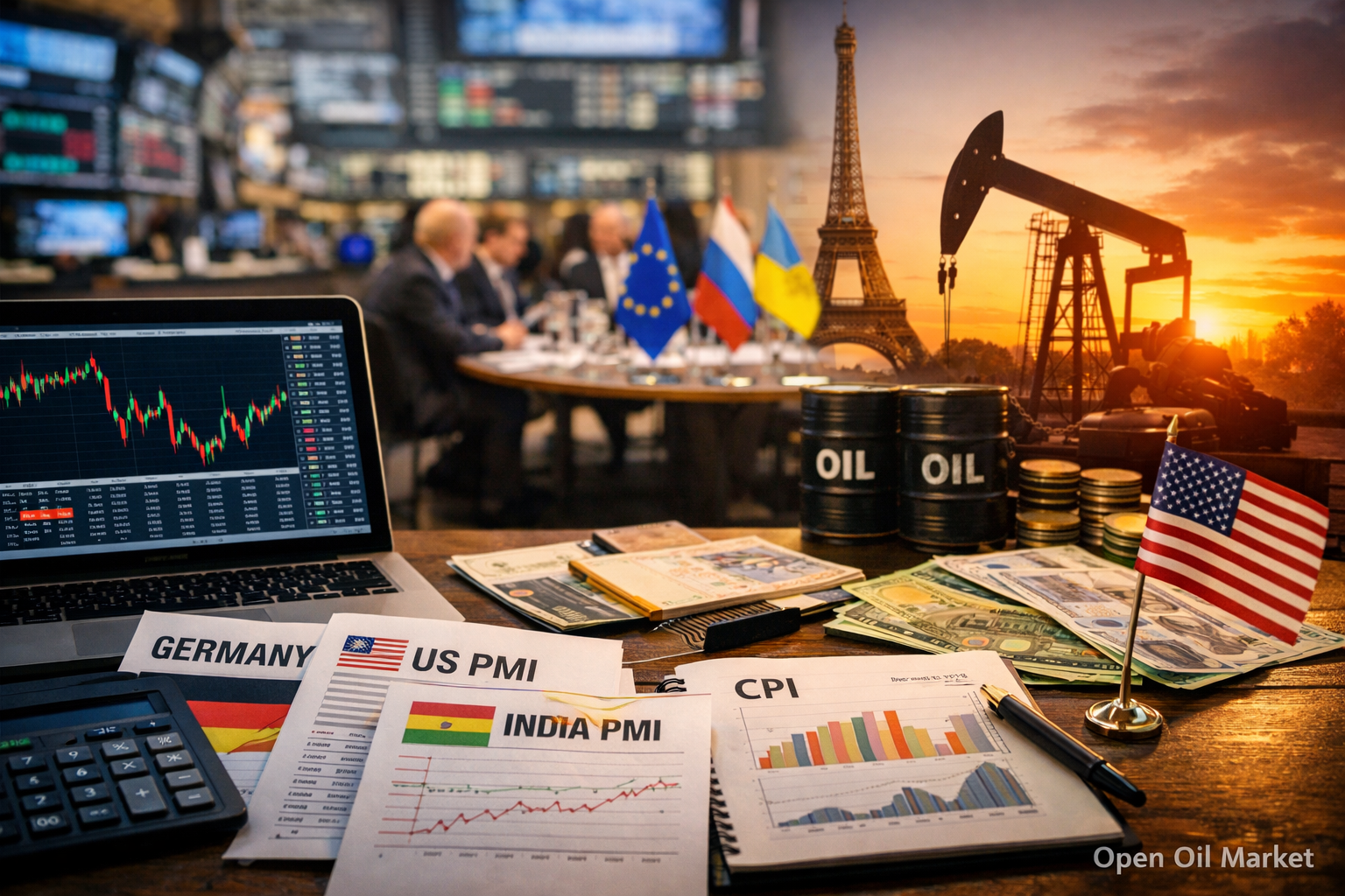 Eventos económicos e informes corporativos — martes, 6 de enero de 2026: PMI de servicios, CPI de Alemania, inventarios de petróleo API