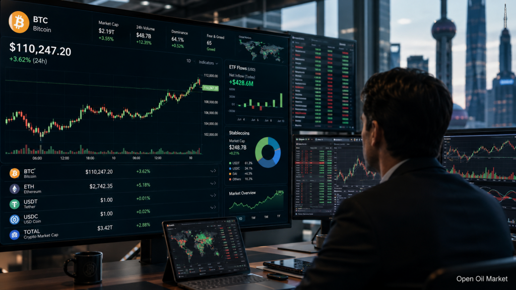 Noticias de criptomonedas, miércoles 10 de junio de 2026: Bitcoin verifica la resistencia del mercado, mientras que las stablecoins y los ETF marcan la pauta para los inversionistas.
