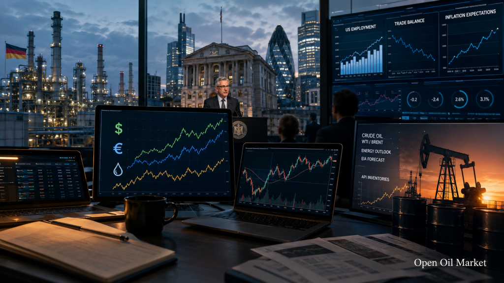 Calendario económico e informes de empresas para el 7 de julio de 2026: Alemania, Banco de Inglaterra, EE.UU. y petróleo