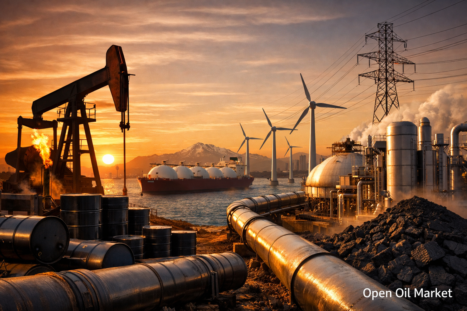 Mercado global de petróleo y gas y energía, petróleo, gas e infraestructura energética Miércoles, 17 de diciembre de 2025