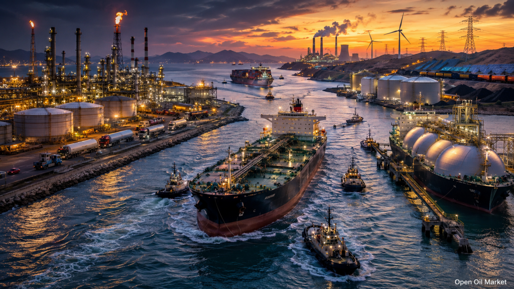 Mercado Energético Mundial 19 de Julio de 2026: Buque Tanque de Petróleo, Terminal de GNL, Refinería, Plantas de Energía, ERNC y Logística de Carbón