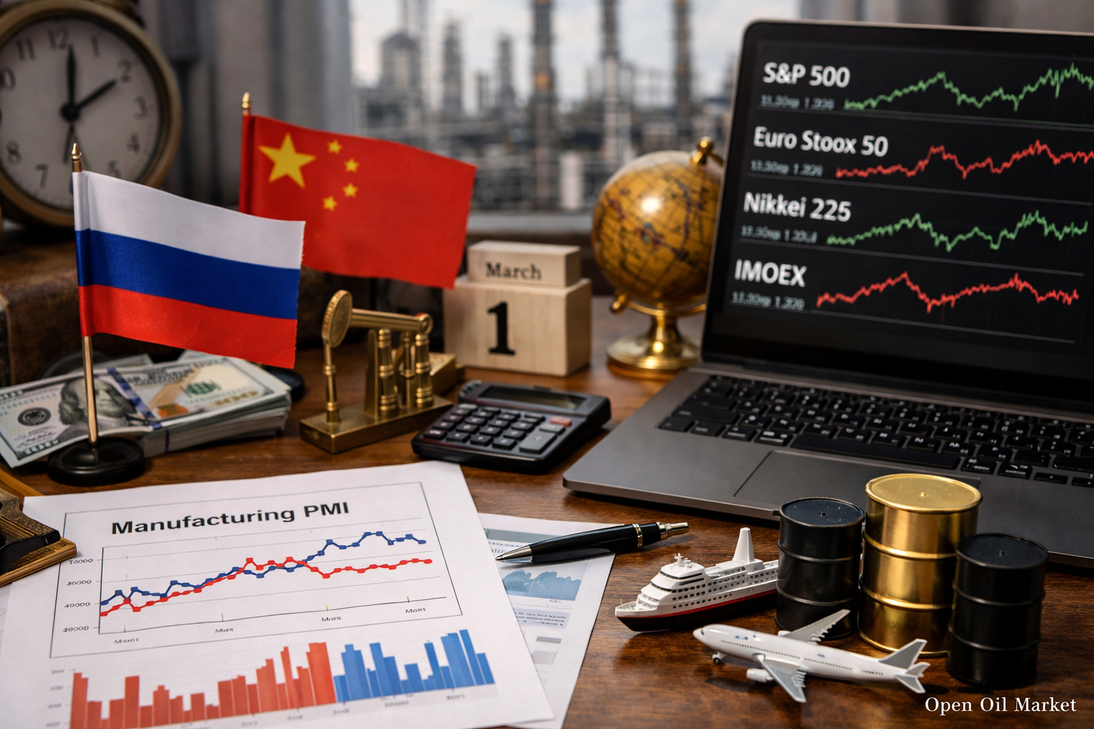 Eventos económicos e informes corporativos — 1 de marzo de 2026: PMI de China y Rusia, mercados mundiales a principios de mes.