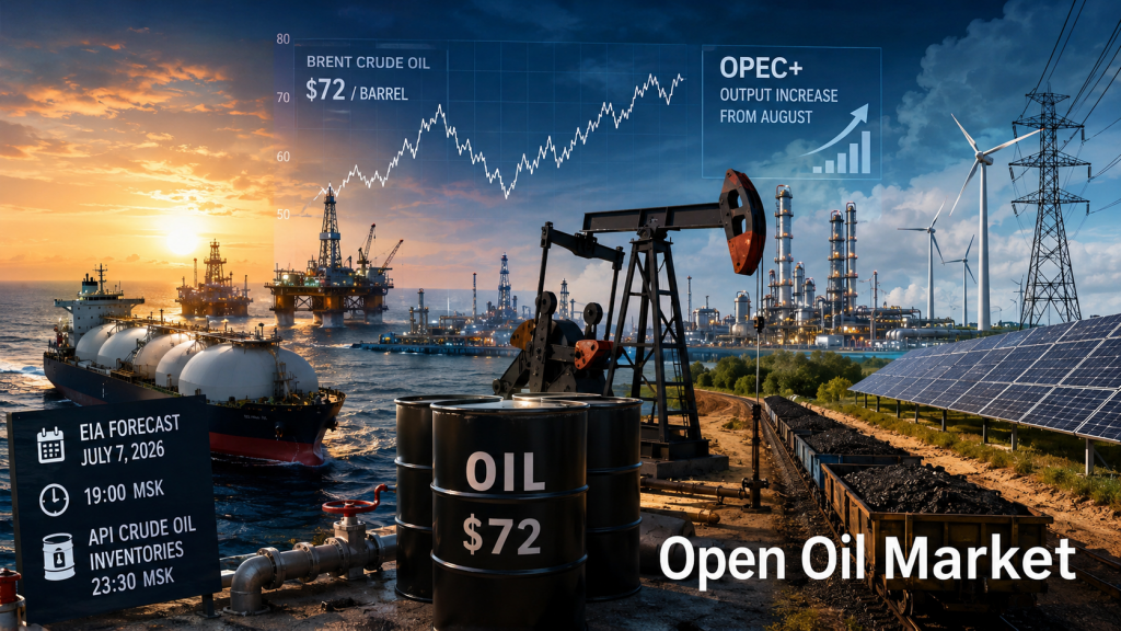 Noticias sobre petróleo y energía — martes, 7 de julio de 2026: Brent, OPEC+, pronóstico EIA y reservas API
