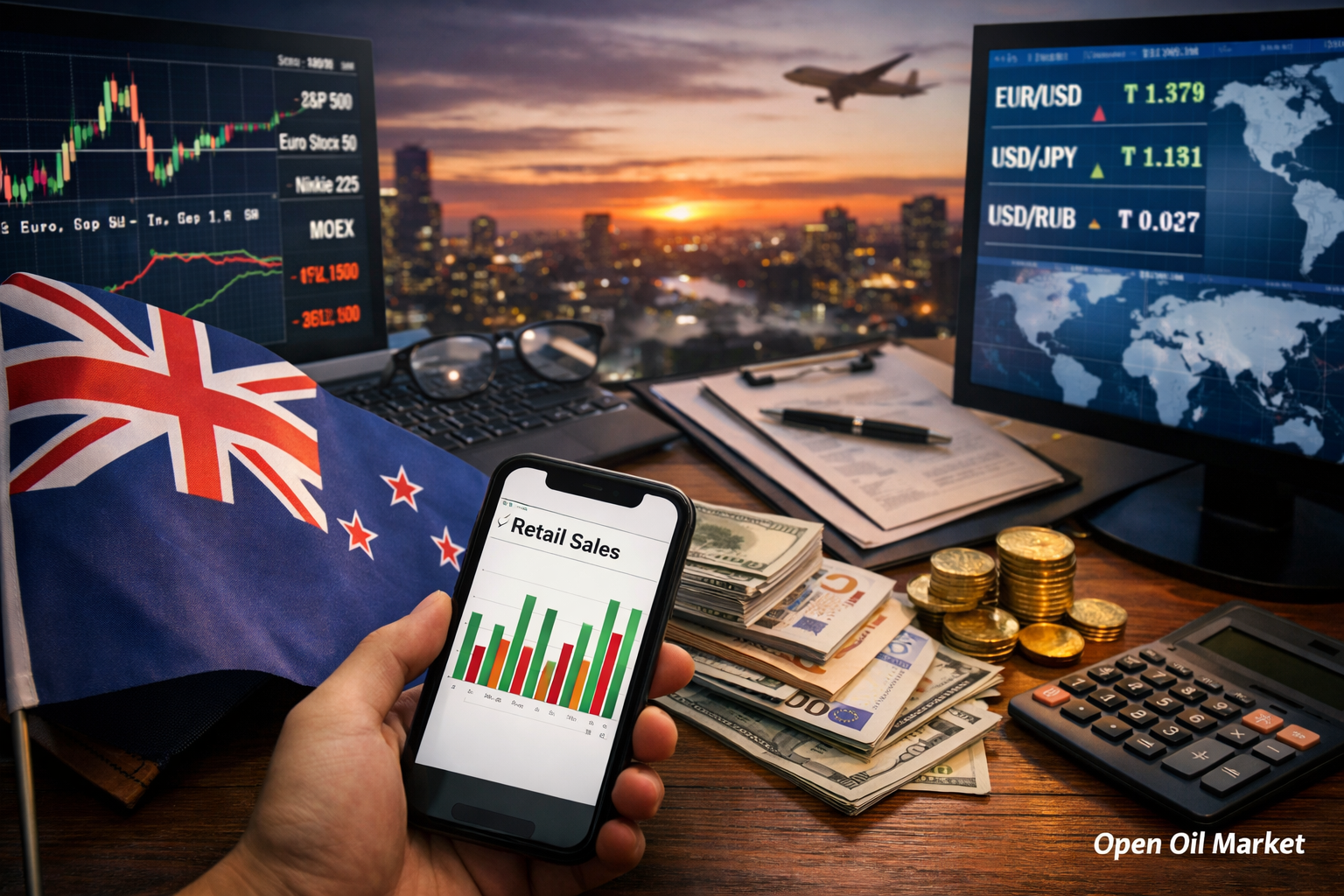 Eventos económicos e informes corporativos - 22 de febrero de 2026: ventas minoristas de Nueva Zelanda y mercados mundiales.