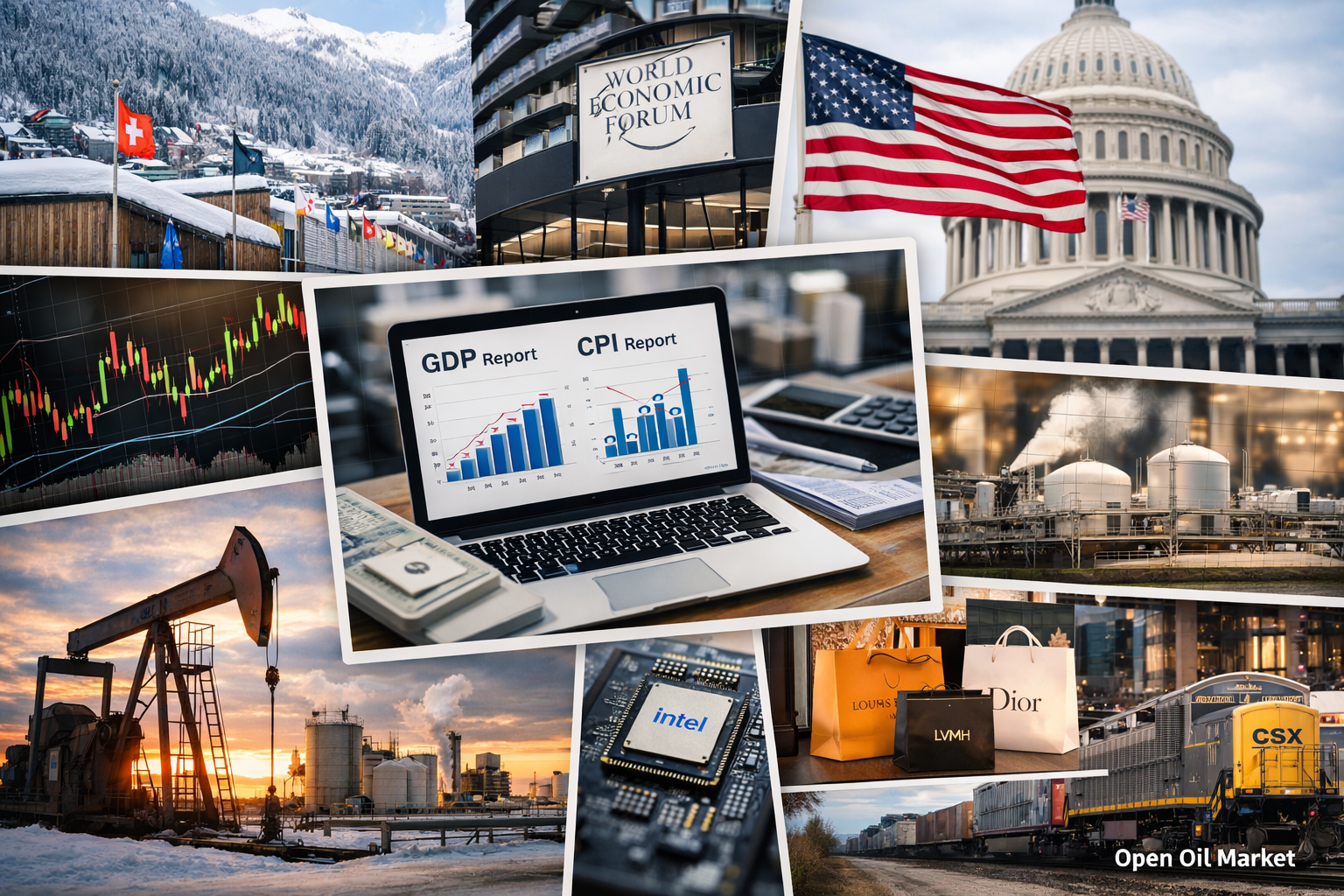Eventos económicos e informes corporativos - jueves, 22 de enero de 2026: Foro Económico Mundial, CPI EE.UU. y PIB EE.UU.
