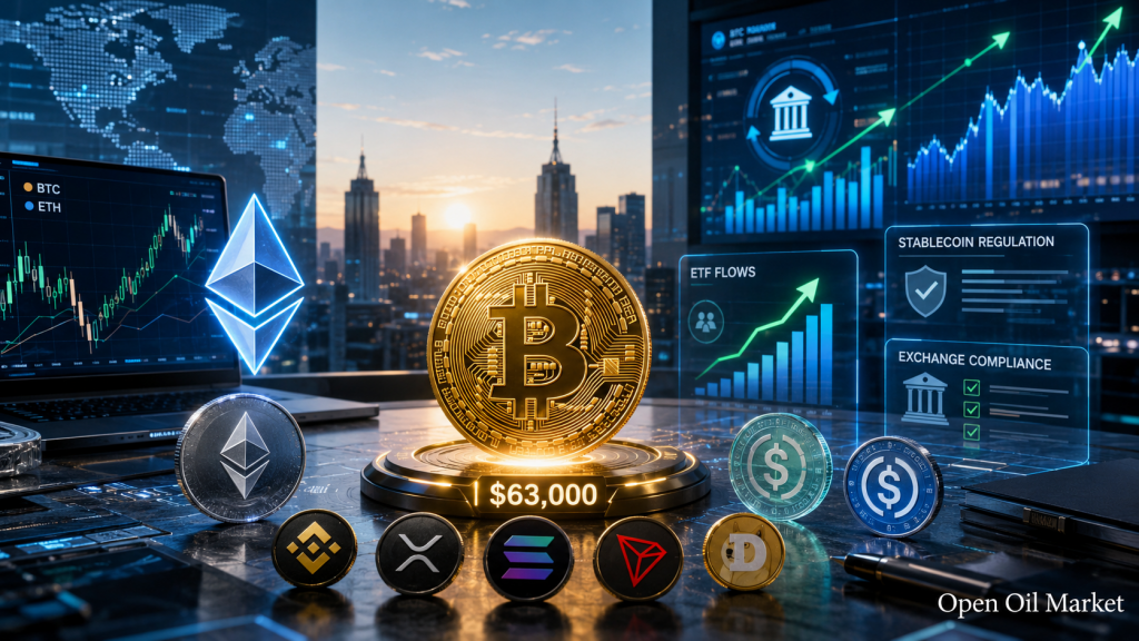 Mercado de criptomonedas 10 de julio de 2026: Bitcoin cerca de $63 000, Ethereum, top 10 criptomonedas, ETF y stablecoins