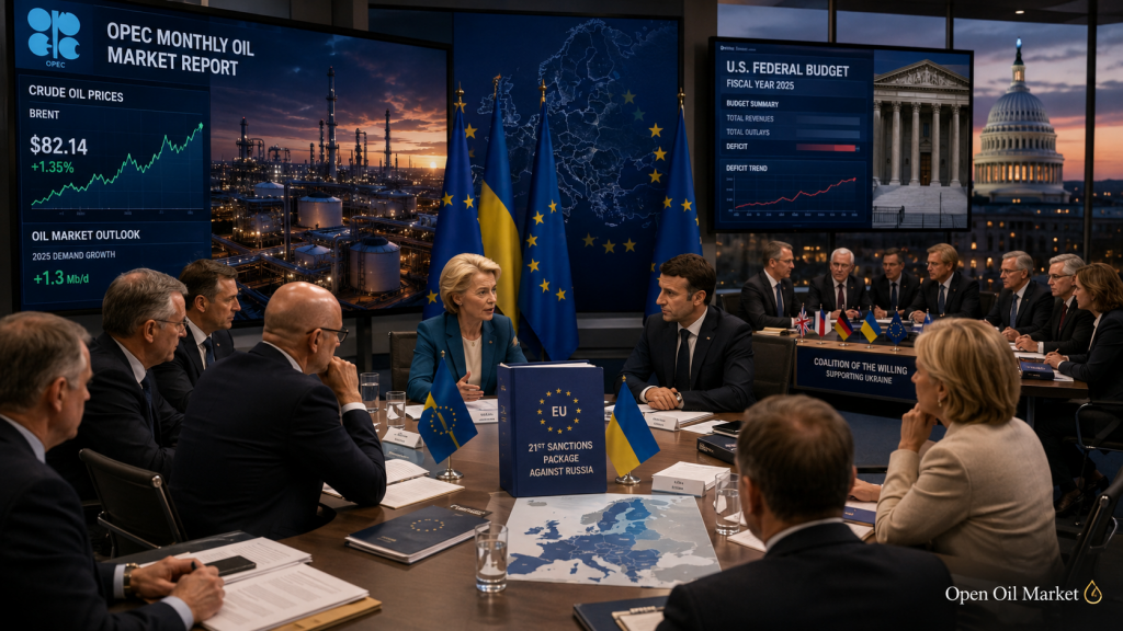 Sanciones de la UE contra Rusia, reunión sobre Ucrania, informe de la OPEP y datos sobre el presupuesto de EE. UU. del 13 de julio de 2026