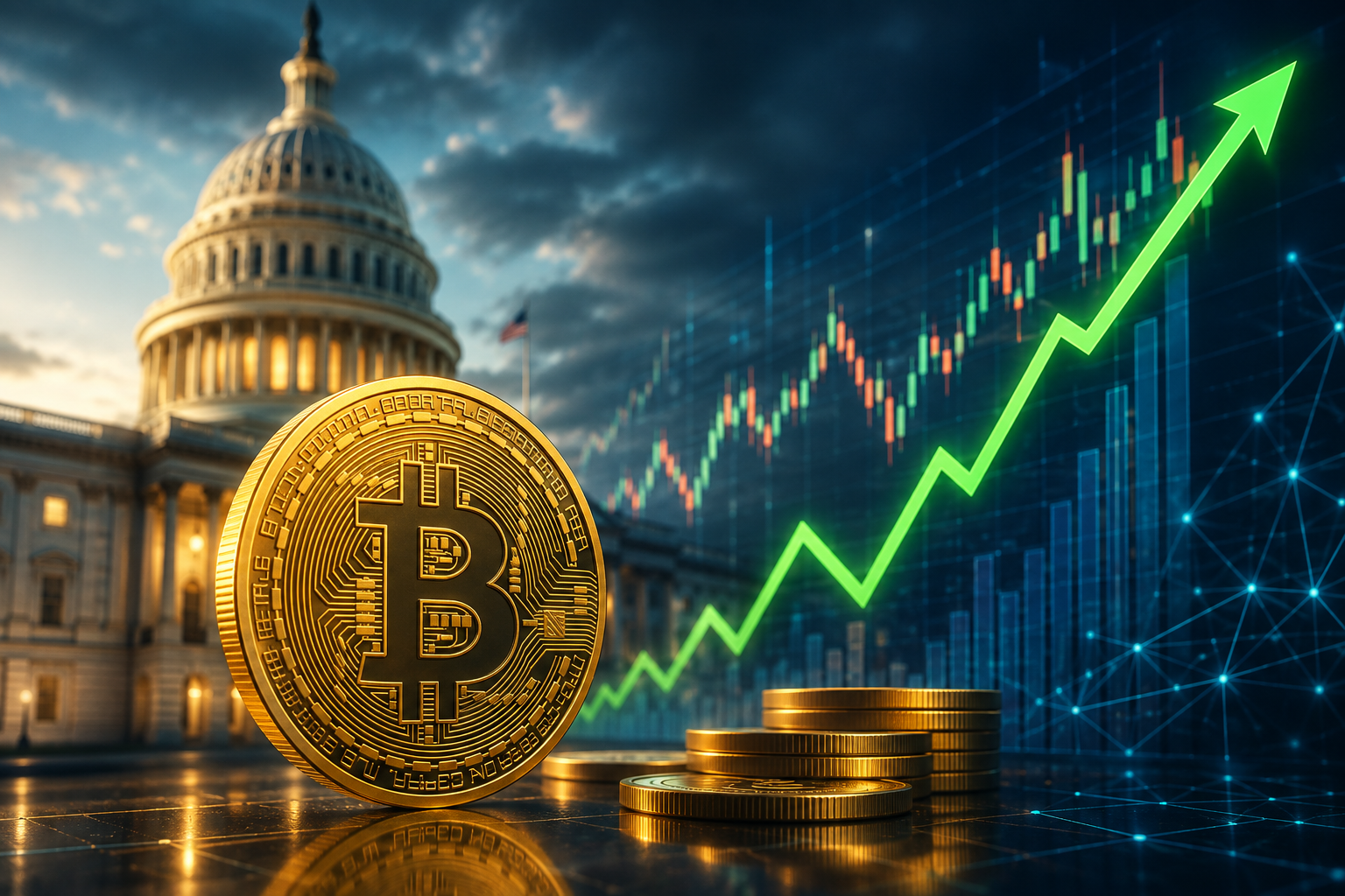 Noticias de criptomonedas: miércoles, 5 de agosto de 2026 — el bitcoin repunta a $64,000, el mercado espera desenlace sobre la ley CLARITY Act