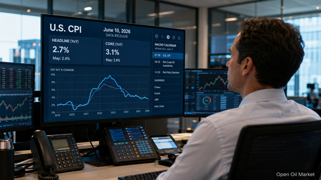 Eventos económicos e informes corporativos 10 de junio de 2026: CPI EE. UU., tasa del Banco de Canadá e informe de Oracle