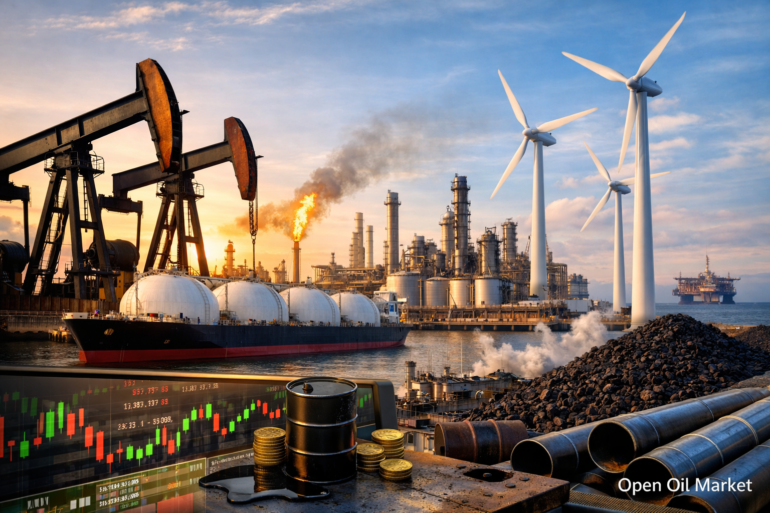 Noticias de petróleo y gas y energía — domingo, 15 de febrero de 2026: Brent, gas y FER